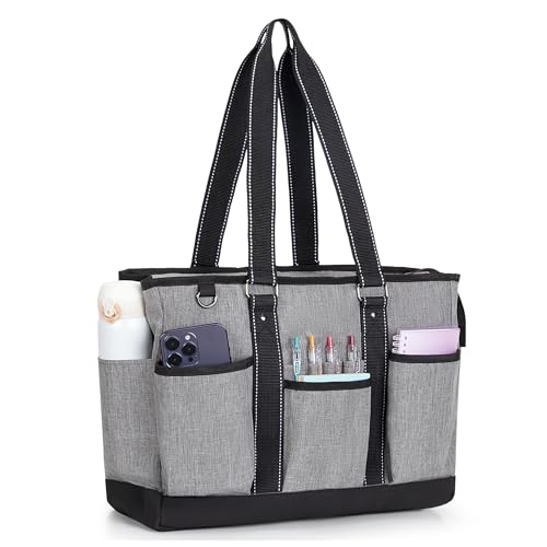 Damero Teacher Tote Bag with Padded Laptop Sleeve, Teacher Work Shoulder Bag for Office, Work or...
