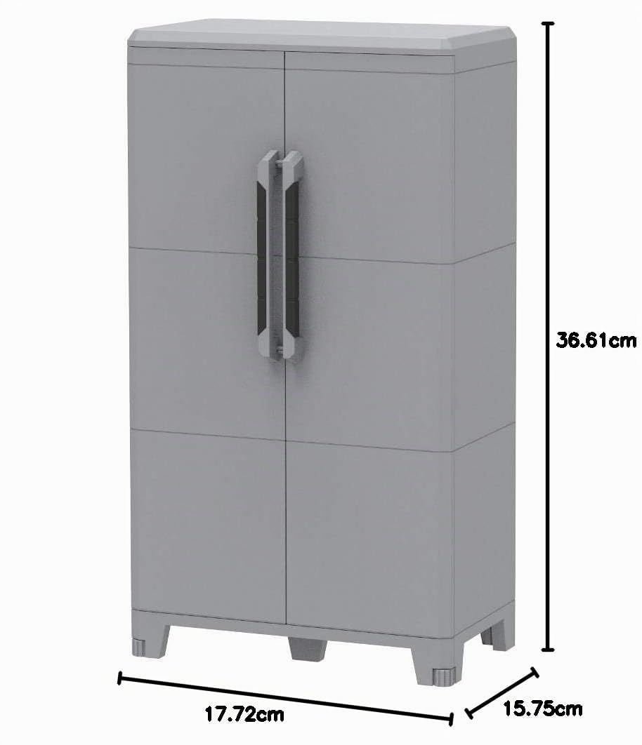 Terry, Transforming Modular 3, hoher multifunktionaler Schrank mit zwei Türen für drinnen und draußen - 78x43,6x143 cm
