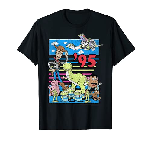 Disney Pixar Toy Story 95 Retro Distressed Colorful T-Shirt T-Shirt