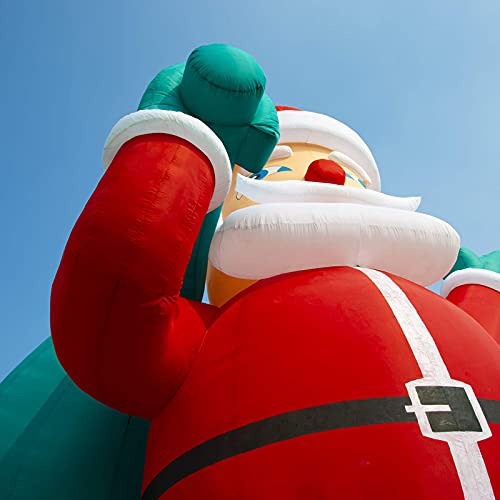 Tkloop Giant 26Ft Premium Inflatable Santa Claus With Blower For Christmas Yard Decoration Outdoor Yard Lawn Xmas Party Blow Up Decoration With No Light #TOP7