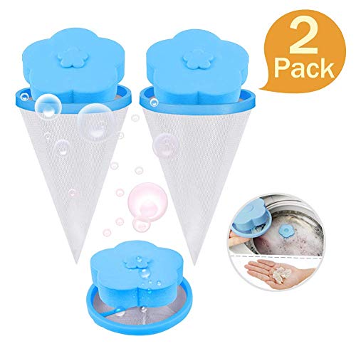 BrightBlue - Bolsa de Malla Flotante para Lavadora, para Filtro de Pelo, 2 Unidades