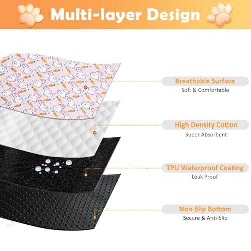 HolierHigh Pacote Com 2 Protetores De Gaiola Reutilizáveis, 91 Cm X 120 Cm, Almofadas Higiênicas Lav