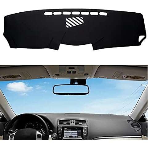 BERKSYDE Dashboard Dash Mat Cover Leather Dashboard Pad Compatible for 2006-2013 Lexus F IS250 IS300 IS350 Cover