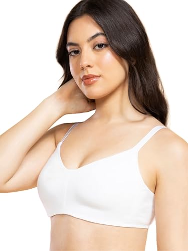 Image of Enamor Women's Everyday Cotton T-Shirt Bra - Non-Padded, Non-Wired, Full-Coverage, Pinch-Free, Ultra-Smoothing Design
