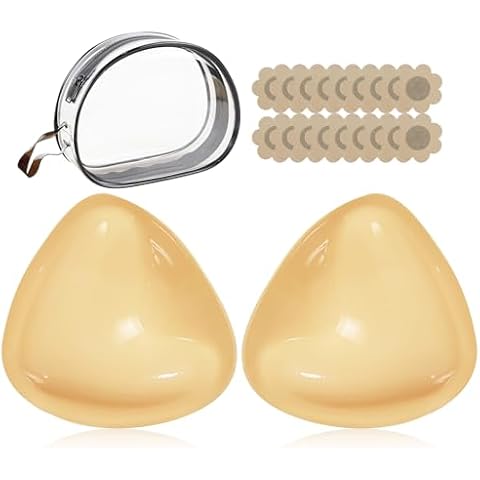 Cairhornce Double-Sided Push Up Sticky Waterproof Bra Pads Inserts, Washed and Reused Adhesive Pads for Swimsuit & Sports Bra(Medium) Cover