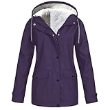 Genérico Chaqueta Piel Mujer, Softshell Abrigos Calentitos, Outlet Deportiva Chaqueton Plumon Montaña Puffer Parka, Plumiferos Plumífero Borreguito Deporte Cazadora Mujer Invierno, XXL