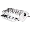 Barbecue Electric Grill, Indoor/Outdoor Smokeless Grill 1800W 110V Grill Commercial and Family Use Griddle Korean BBQ Grill, Stainless Steel 50-300C Temp.range