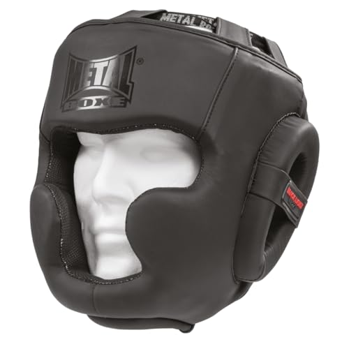 Casque de boxe intégral METAL BOXE noir pour entraînement au combat