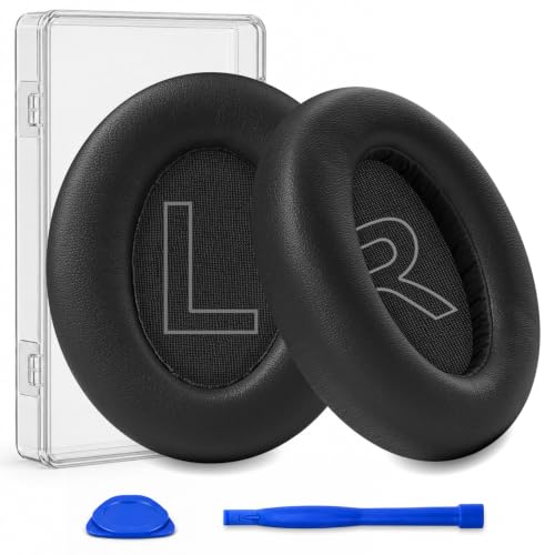 Replacement Ear Pads for Anker Soundcore Life Q20/Q20i/Q20BT/Q20+/Life 2 Headphones, Replcement Earpads Ear Cushions Ear Cups Cover Repair Parts (Black)