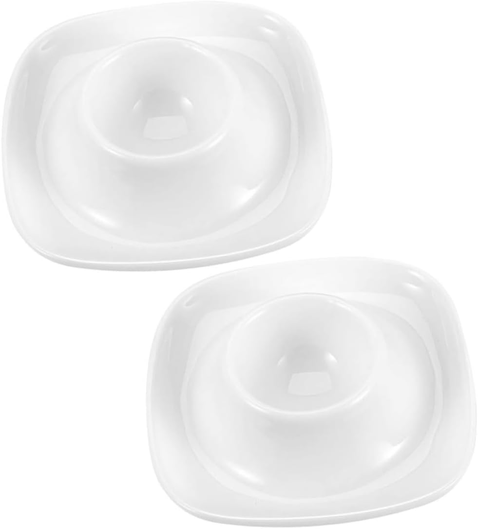 Alipis 2pcs Ceramics Egg Cup Egg Holder for Stand Porcelain Racks Montessori Cups for Breakfast