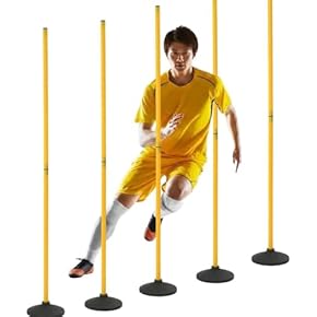 トレーニングポール　2点セット Amazon | トレーニングポール ゴム土台付き アジリティポール【6本