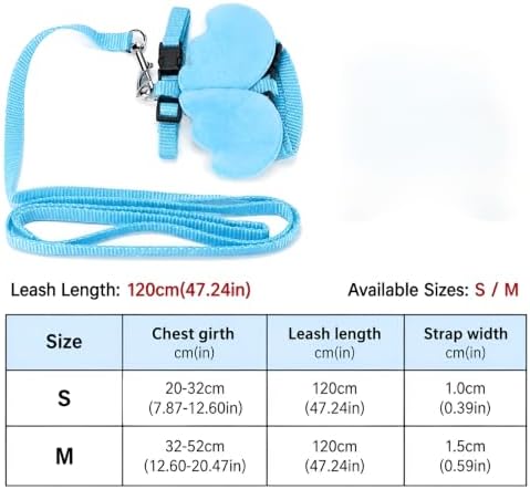 Adjustable Pet Harness and Retractable Leash Set, Blue, Size M — 사진 2
