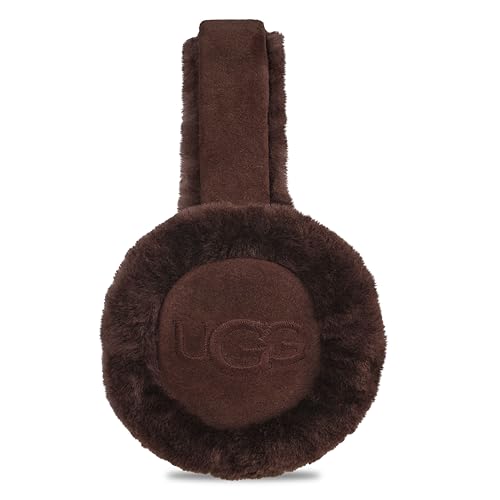 UGG Women's Embroidered Logo Earmuff, Burnt Cedar, One Size