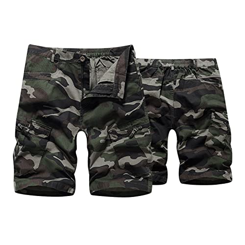 Shorts casual stretch para hombre talla XXL verde miniatura 2
