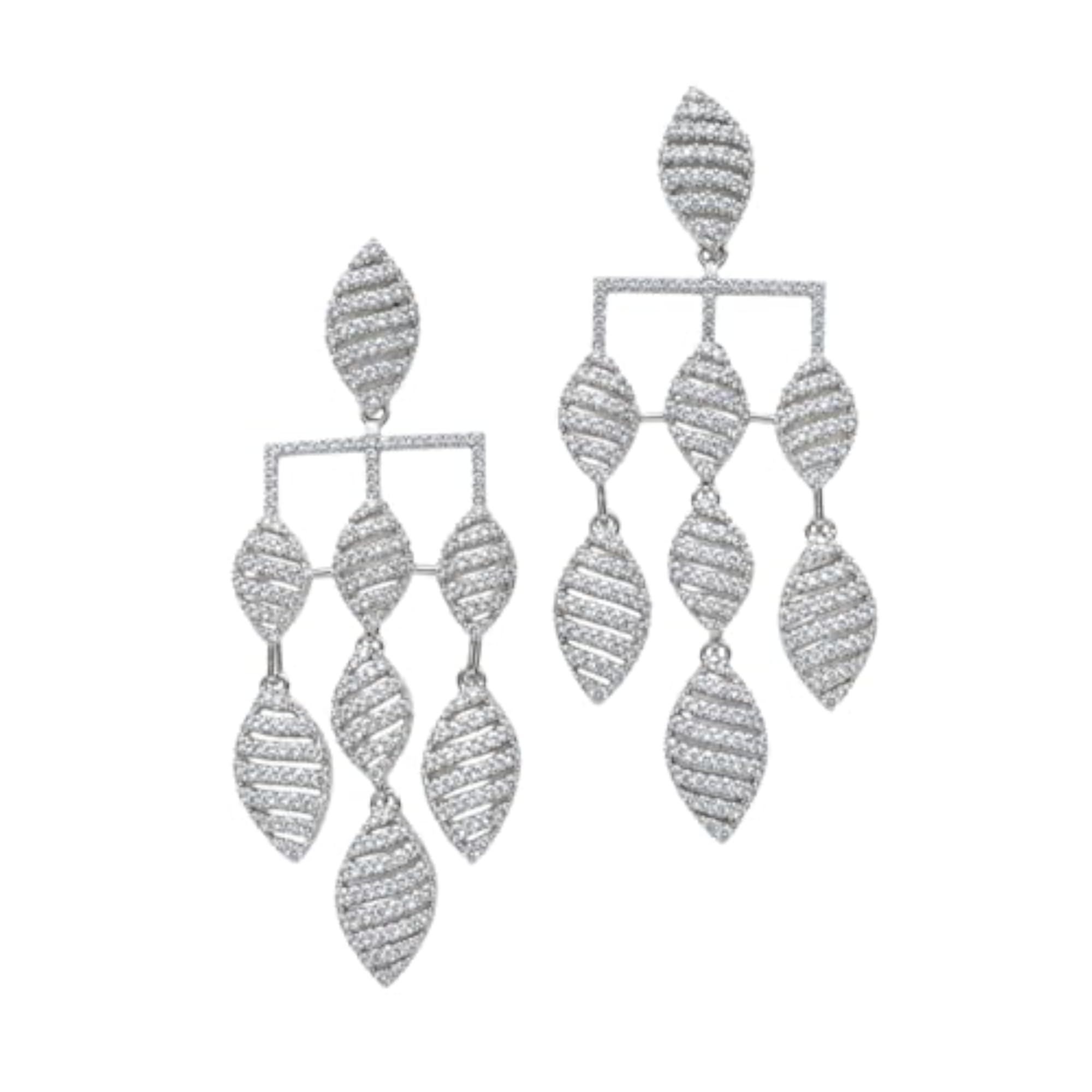 Women's Stylish American Diamond Drop Earrings, Premium Crystal Dangler