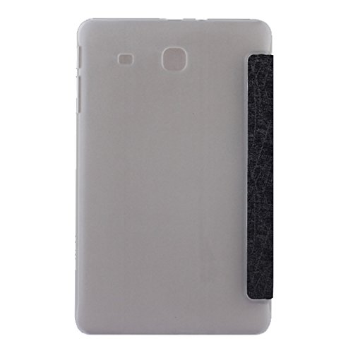 Sumaclife Galaxy Tab E 8.0 Case, Slim Fit Transparent Book Flip Stand Tablet Case (Black) For Samsung Galaxy Tab E 8.0 Inch #TOP2