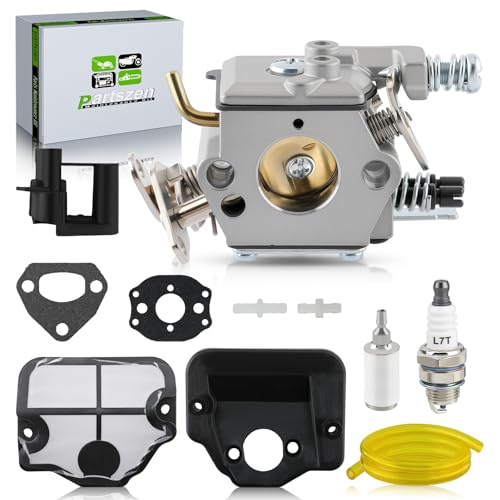 partszen 530071987 Carburetor with Air Filter Spark Plug for Husqvarna 141 142 136 137 Chainsaw 530071987 141 137 141 Chainsaw Parts WT-834 WT-657 WT-529 WT-289 WT-285 WT-239