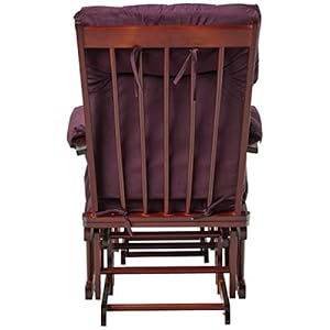 Artiva USA Wood Glider Chair and Ottoman Mircofiber Cushion Set Artiva USA Wood Glider Chair and Ottoman Mircofiber Cushion Set