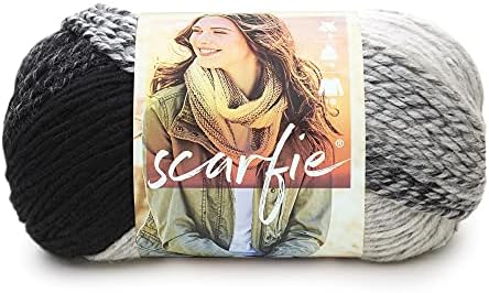 Lion Brand Yarn 826-218 Scarfie Yarn, Teal/Silver