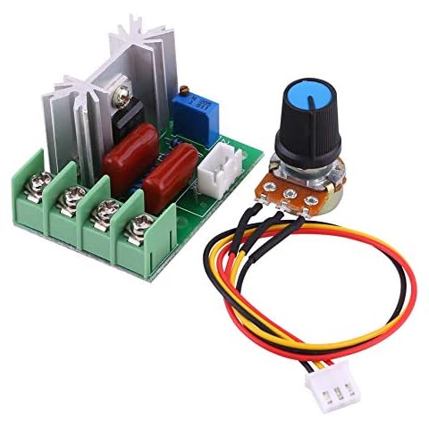 Drehzahlregler, AC 50-220V 2000W SCR Elektrischer Spannungsregler Temperatur/Motor Drehzahlregler Lichtdimmer Stabilisator Transformator Schalter Cover