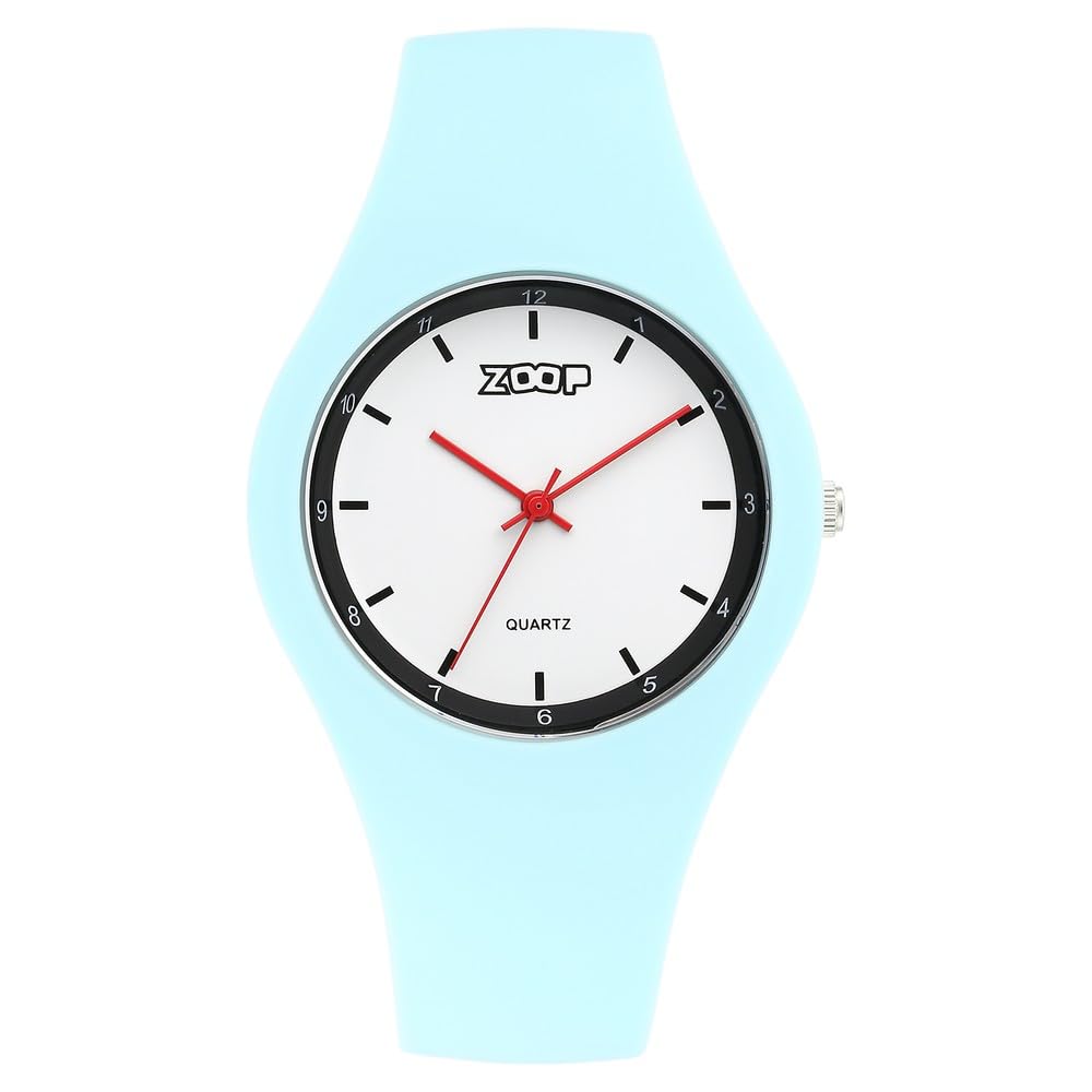 Zoop Pop Integrated Quartz Analog White Dial Blue Plastic Strap Watch for Kids – 26031PP06W