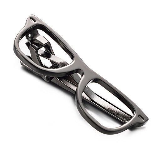Yoursfs Black Glasses Tie Clip For Men Tie Bar Fashion Accessory Unique Tie Pin #TOP2