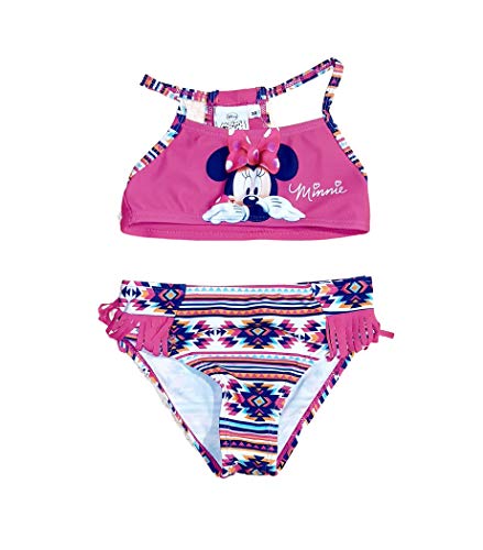 SunCity 1741 - Bikini de playa para niña, diseño de Minnie Mouse fucsia 3 años