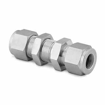 SWAGELOK SS-600-61 3/8 in. Tube OD, Bulkhead Union, Stainless Steel, Tube Fitting