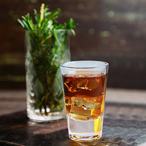 3 Ounce Heavy Base Shot Glass Set,QAPPDA Whisky Shot Glasses 3 oz,Mini Glass Cups For liqueur,Double Side Cordial Glasses,Tequila Cups Small Glass Shot Cups Set Of 16 KTY1510…