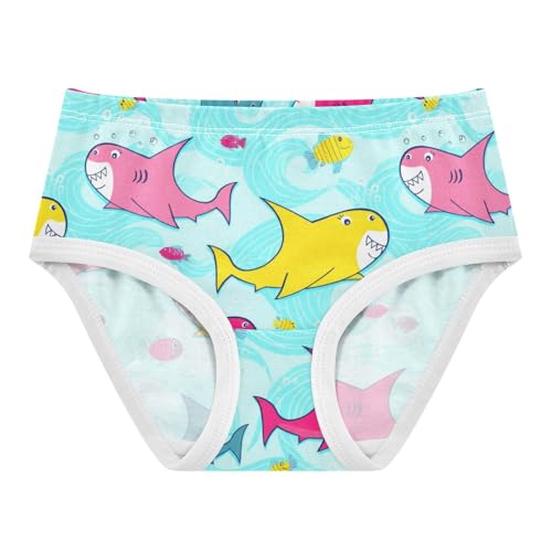 Joisal Animals Toddler Girls Underwear 2t Cotton Panties for Girl Cute Cartoon Sharks Blue Kids Briefs Undies