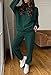 Fixmatti Hoodie and Sweatpants Set for Women Jogging Suit Oversized Long Pant Sweatsuit Dark Green M