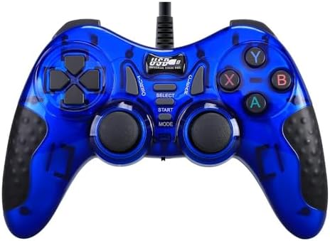 MT40 Çift Analoglu Kol USB PC Bilgisayar PS3 Oyun Kolu Gamepad Joystick (Lacivert)