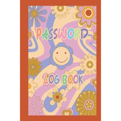 password log book: password book with alphabetical tabs for Office & Personal Use Flower Retro Groovy design