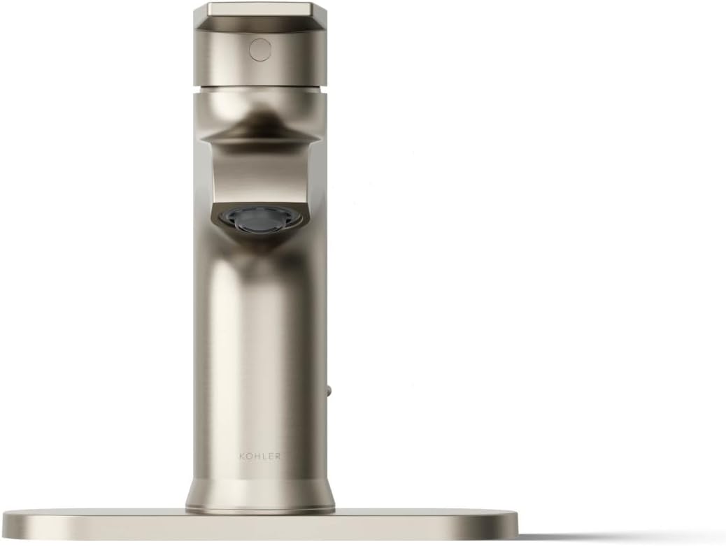 Kohler K-37892-4-BN Hint® Single-Handle Bathroom Sink Faucet, Bathroom Faucets, 1.2 GPM, Vibrant Brushed Nickel