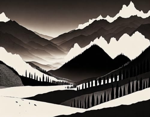 Affiches sur toile 58x90cm pour salon design Shadows of the Valley SERENDIPITP art