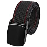 KYEYGWO Herren Taktischer Gürtel Military Style Nylon Gürtel mit Metallschnalle, 48 Zoll, 1-schwarz