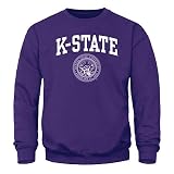 Barnesmith Kansas State University K-State Wildcats Adult Unisex Crewneck Sweatshirt, Heritage, Purple, Large