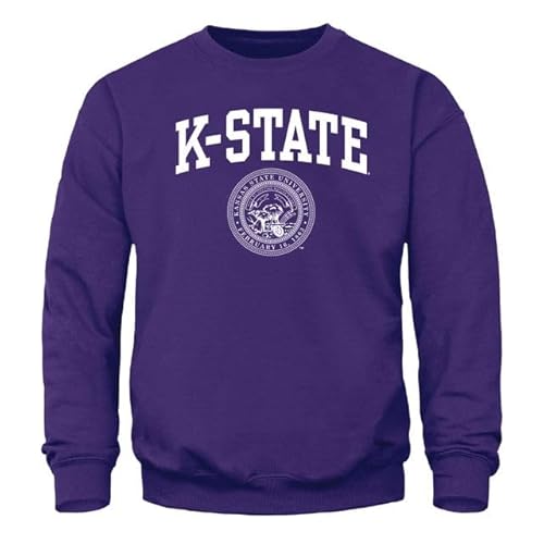 Barnesmith Kansas State University K-State Wildcats Adult Unisex Crewneck Sweatshirt, Heritage, Purple, XX-Large
