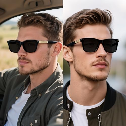 Polarized Sunglasses for Men and Women, Classic Square Sun Glasses Driving Fishing UV Protection3