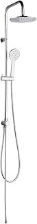 K2O Columna de Ducha sin Grifo Chillout Valley 96,5 cm Diseño Redondo de Acero Inoxidable con Rociador y Ducha de Mano