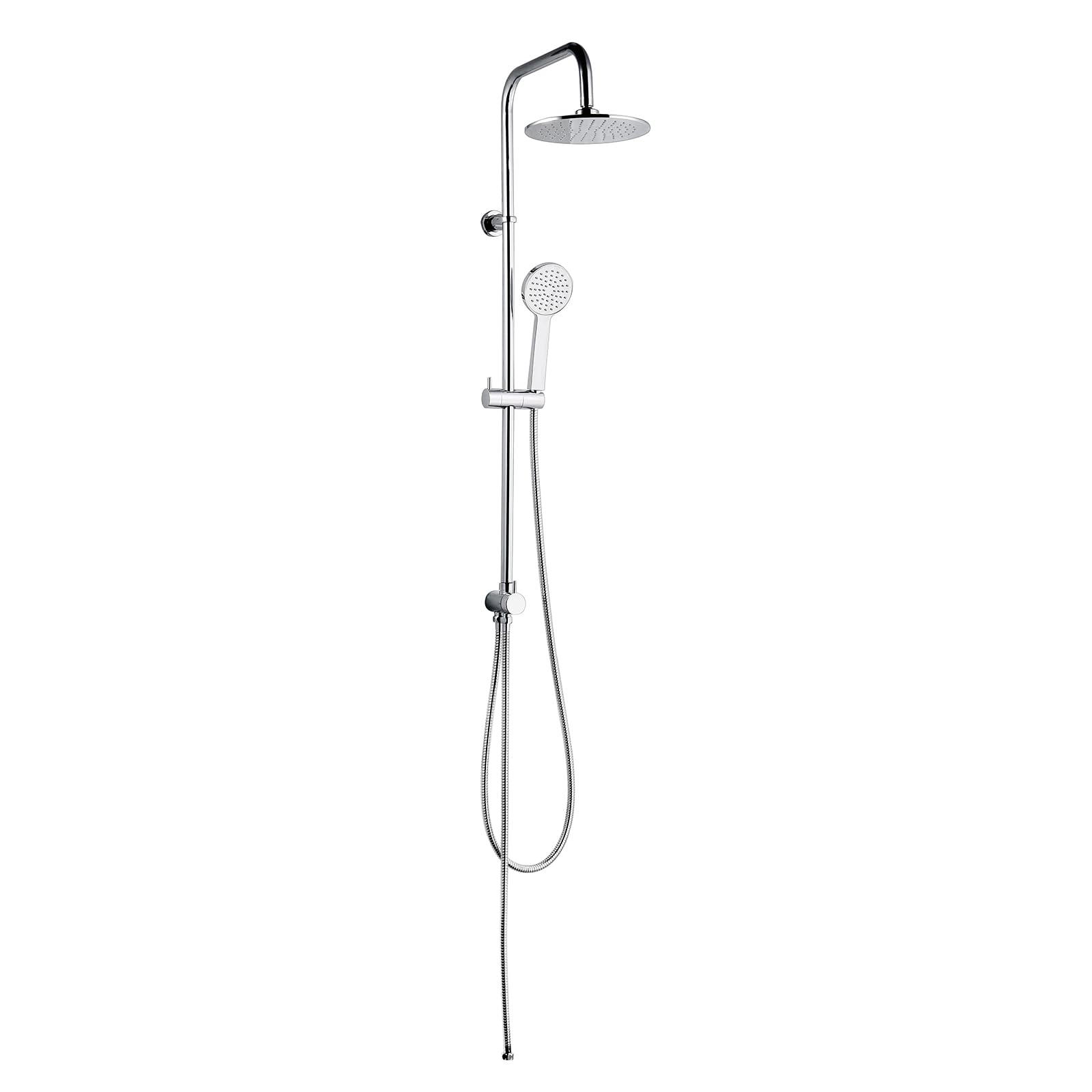 K2O Columna de Ducha sin Grifo Chillout Valley 96,5 cm Diseño Redondo de Acero Inoxidable con Rociador y Ducha de Mano