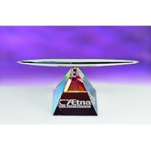 Crystal Pyramid Spinning Pen Set - Clear