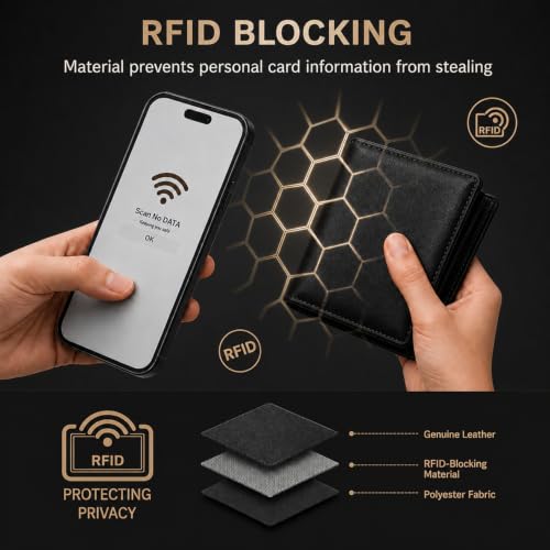 Image of Stylish Leather Wallet for Men with Card Holder
