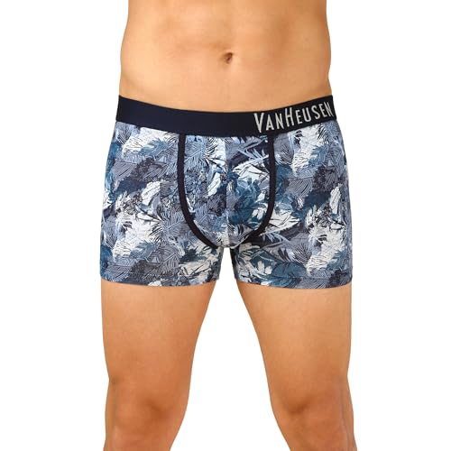 Image of Van Heusen Men's Cotton Trunk - Pack of 1 | Contoured pouch for support | Antibacterial Briefs | Sweat Absorbant | Moistue Wicking | Breathable Everyday Underwear | Long Lasting Color| Fun Prints | Style 10051
