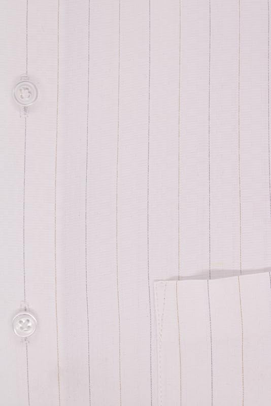 Image of 7-DAYS Men's Premium Striped Formal Shirt - Cotton Rich, Regular Fit, Full Sleeve, with Pocket, Wrinkle Resistant - Stylish Office & Everyday Wear.