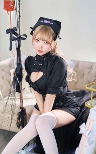 [Malymoon] コスプレ ナース 看護師 ハート ワンピース パステル アイドル 病院 注射 衣装 仮装 マリームーン 6点セット 9924-3 詳細画像3