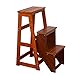MTYLX lo Sgabello Di Punto, 2 in 1 Leggero Pieghevole Multifunctionalfolding Passo Sgabello, 3 Passo Di Legno Scala Sgabello Sgabello Stair Chair Piedi Sgabello Multi-Function Display Stand Fiore Rac