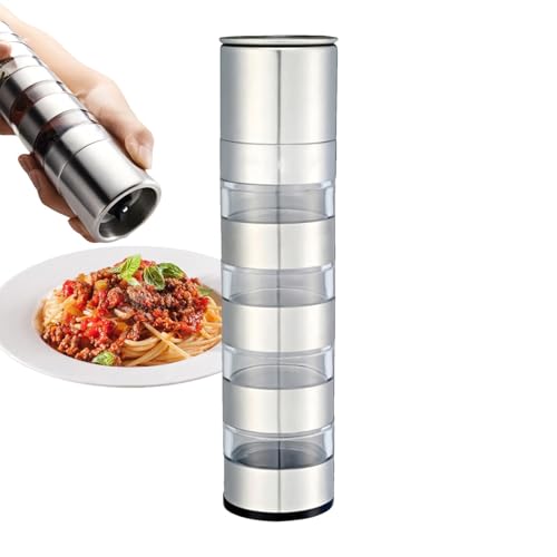 Contenedores de condimento de viaje - Caja de coctelera de condimentos, cocina organizadora de condimento | SELT PORTABLE 4 en 1 Sal portátil Juego de recipientes de sal portátil, Caja de culo