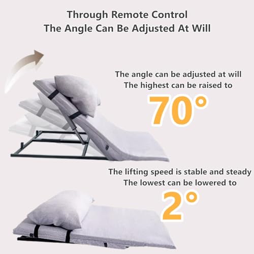 Elevador eléctrico de almohada con reposabrazos para ancianos, ángulo ajustable de 2° a 70°, ayuda a levantarse de la cama fácilmente, ayuda a sentarse