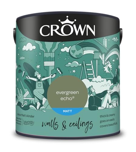 Crown Evergreen Echo 2.5L Walls & Ceilings Matt Emulsion